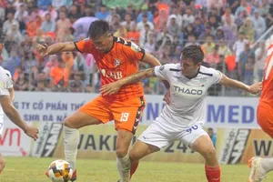 Đà Nẵng đã vượt qua HA.GL trong trận lượt đi. Ảnh: Viết Định