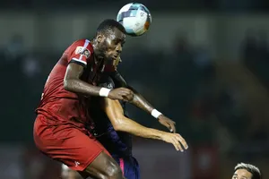 CLB TPHCM giành chiến thắng cách biệt trong trận "derby với đội cùng thành phố là CLB Sài Gòn. Ảnh: DŨNG PHƯƠNG