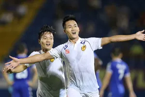 Quảng Nam lần đầu tiên góp mặt ở trận chung kết Cúp QG. Ảnh: Dũng Phương