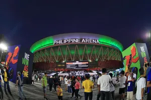 Nhà thi đấu đa năng Philippines Arena nhìn từ bên ngoài. Ảnh: Dũng Phương