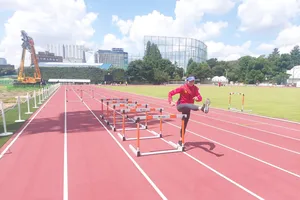 Quách Thị Lan tập luyện. Ảnh: T.S