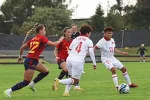 Trận giao hữu mới đây giữa đội tuyển nữ Việt Nam và Tây Ban Nha
