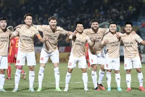 CAHN có chiến thắng thứ 4 liên tiếp ở V-League 2023-2024. ẢNH: MINH HOÀNG