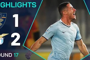 Lecce vs Lazio 1-2: Frederic Guilbert bị thẻ đỏ, Valentin Castellanos mở bàn trên chấm penalty, Tete Morente gỡ hoà nhưng Adam Marusic chốt hạ chiến thắng