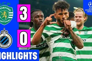 Sporting CP vs Club Brugge 3-0: Lần lượt Geovany Quenda mở bàn, sao Luis Suarez tỏa sáng, Francisco Trincao ấn định chiến thắng tưng bừng