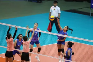 Đội tuyển bóng chuyền nữ Việt Nam đã thắng 3-0 trước Myanmar. Ảnh: Dũng Phương