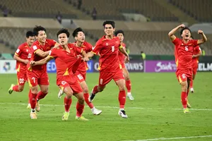 U23 Việt Nam đủ điều kiện dự môn bóng đá nam ASIAD 2026 nhờ đoạt vé tại vòng chung kết U23 châu Á 2026. ẢNH: AFC