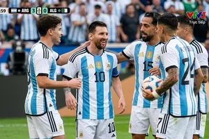 Messi trở thành cầu thủ đầu tiên dự 6 kỳ World Cup. ẢNH: VTV 
