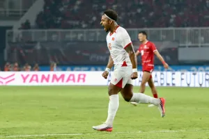 Xuân Son ăn mừng bàn thắng nâng tỷ số lên 3-0. Ảnh: TÔ AN