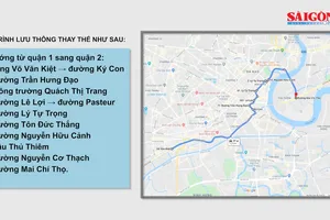 Lộ trình lưu thông thay thế qua hầm sông Sài Gòn từ ngày 26 đến 27-10
