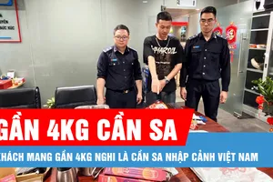 Bắt đối tượng "xách tay" từ Thái Lan về Việt Nam gần 4kg nghi là cần sa