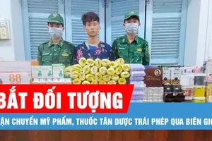 Bắt đối tượng vận chuyển mỹ phẩm, thuốc tân dược trái phép qua biên giới
