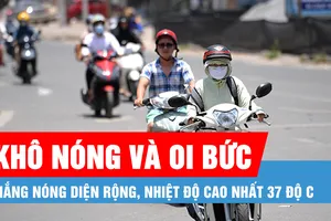 Nắng nóng diện rộng, nhiệt độ cao nhất phổ biến từ 35-37 độ C