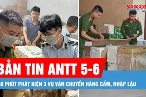 Bản tin ANTT 5-6: Gần 4 tấn thực phẩm đông lạnh nhập lậu; 30 phút phát hiện 3 vụ vận chuyển hàng cấm