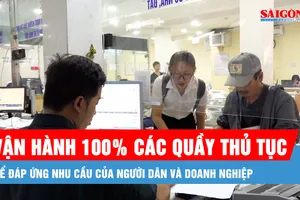 Vận hành 100% các quầy thủ tục để đáp ứng nhu cầu của người dân và doanh nghiệp