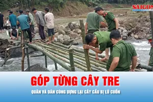 Podcast bản tin trưa 1-11: Cầu tre bị lũ cuốn trôi ở Quảng Ngãi đã được dựng lại