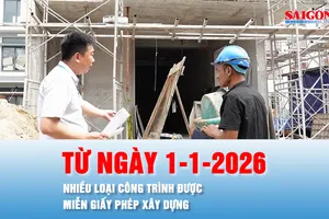 Podcast bản tin tối 10-12: Những công trình nào được miễn giấy phép xây dựng ngay từ 1-1-2026