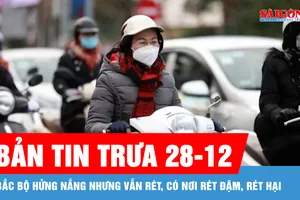 Bản tin trưa 28-12: Bắc bộ hửng nắng nhưng vẫn rét, có nơi rét đậm, rét hại