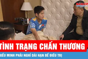 Lãnh đạo VFF đến thăm hậu vệ Hiểu Minh