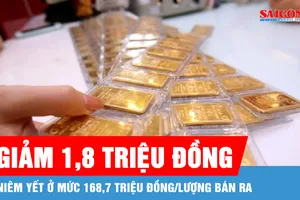 Giá vàng trong nước sáng nay 22-1 quay đầu giảm
