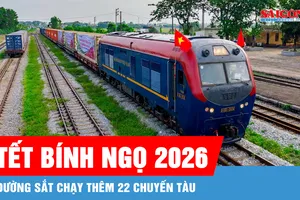 Đường sắt chạy thêm 22 chuyến tàu phục vụ Tết Bính Ngọ 2026