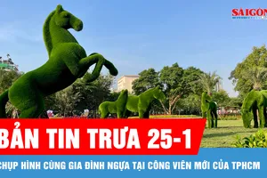 Bản tin trưa 25-1: Chụp hình cùng gia đình ngựa tại công viên mới của TPHCM