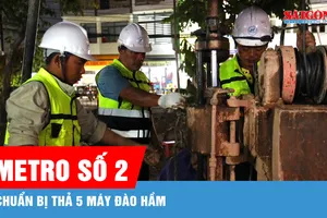 Metro số 2 chuẩn bị thả 5 máy đào hầm