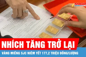 Chiều 5-2, giá vàng SJC tăng 1,2 triệu đồng so với buổi trưa