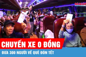 "Chuyến xe 0 đồng" đưa 300 người về quê đón tết
