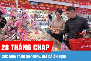 28 tháng Chạp: Sức mua tăng 50-100%, giá cả ổn định