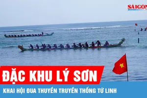 Đặc khu Lý Sơn khai hội đua thuyền truyền thống Tứ Linh