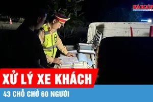 Đà Nẵng: Xử lý xe khách 43 chỗ chở 60 người