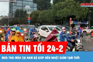Bản tin tối 24-2: Mưa trái mùa tại Nam bộ giúp nền nhiệt giảm tạm thời