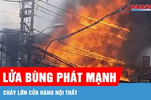 Cháy lớn cửa hàng nội thất tại TPHCM, hơn 2.800 khách hàng bị mất điện