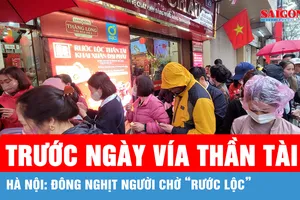 Hà Nội: Đông nghịt người chờ “rước lộc” trước ngày Vía Thần Tài