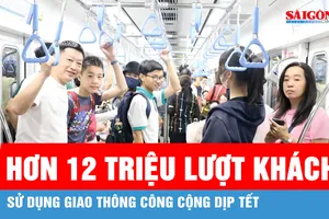 Hơn 12 triệu lượt khách sử dụng giao thông công cộng dịp tết, metro số 1 đón lượng khách kỷ lục