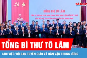 Tổng Bí thư Tô Lâm làm việc với Ban Tuyên giáo và Dân vận Trung ương