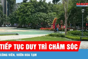 Các địa phương tiếp tục duy trì chăm sóc công viên, vườn hoa tạm