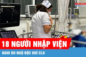 TPHCM: 18 người nhập viện nghi do ngộ độc khí clo