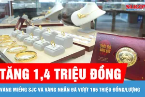Giá vàng sáng nay tăng 1,4 triệu đồng/lượng