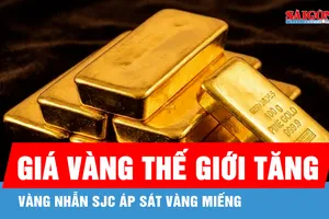 Giá vàng thế giới tăng trên 5.200 USD/ounce, vàng nhẫn SJC áp sát vàng miếng