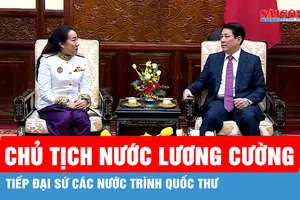 Chủ tịch nước Lương Cường tiếp đại sứ các nước trình Quốc thư