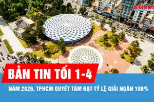 Bản tin tối 1-4: Năm 2026, TPHCM quyết tâm đạt tỷ lệ giải ngân 100% 