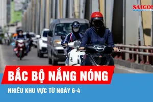 Từ 6-4, nhiều khu vực ở Bắc bộ nắng nóng