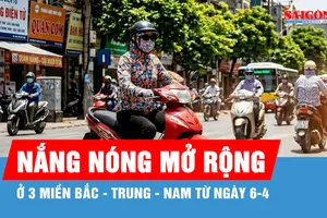 Từ ngày 6-4, nắng nóng mở rộng ở 3 miền