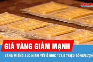 Sáng 9-4, giá vàng giảm 3,5 triệu đồng/lượng