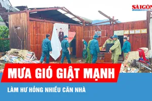 Lâm Đồng: Dông lốc làm hư hỏng nhiều căn nhà