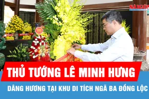 Thủ tướng Lê Minh Hưng dâng hương tại Khu di tích Ngã ba Đồng Lộc