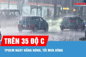 TPHCM ngày nắng nóng, chiều tối và đêm có mưa dông