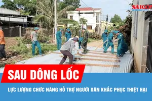 Xã Châu Đức khẩn trương khắc phục hậu quả sau dông lốc